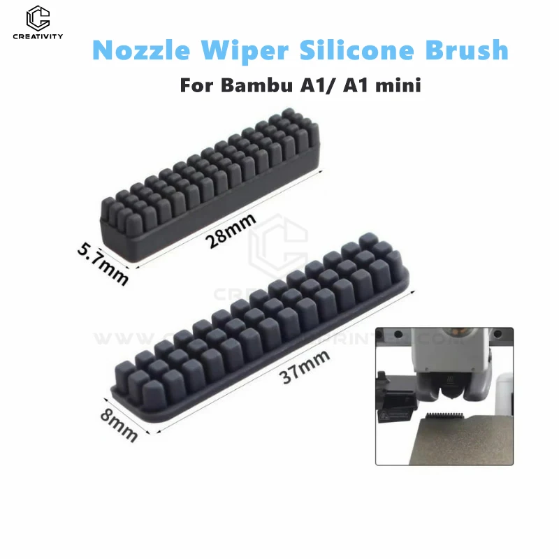 

Nozzle Brush for BambuLab A1 Wiper Silicone Brush Hotbed Mounted Scrubbers for Bambulab A1 Cleaning Tool 3D Printer Accessories