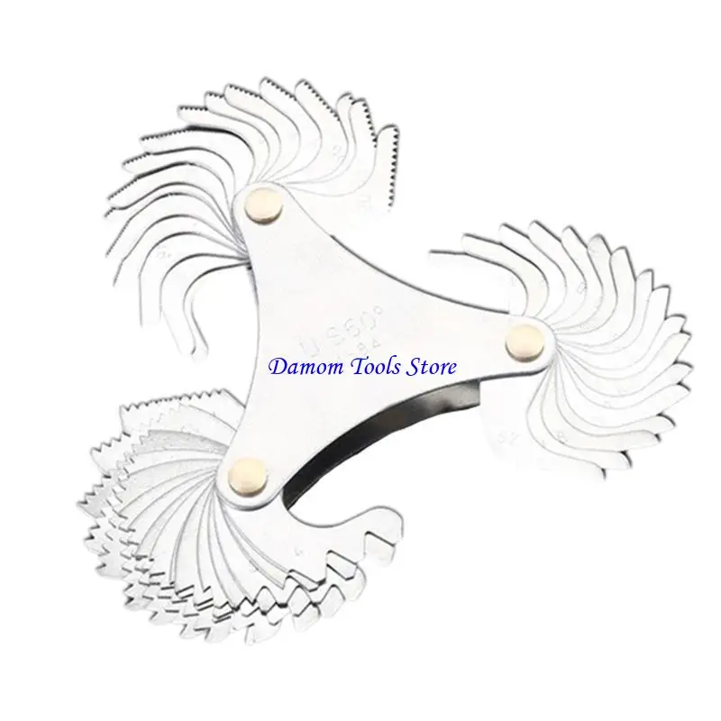 57BE 55 60 Degree Gear Tooth Screw Gauges Carbon Steel Lathe Combination Tool