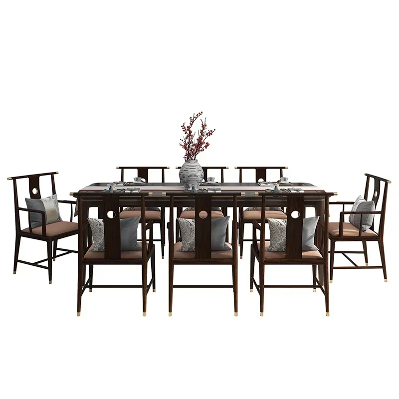

~Table and Chair Combination Eight-Immortal Light Luxury Household Square Dining Table Dining Table Set