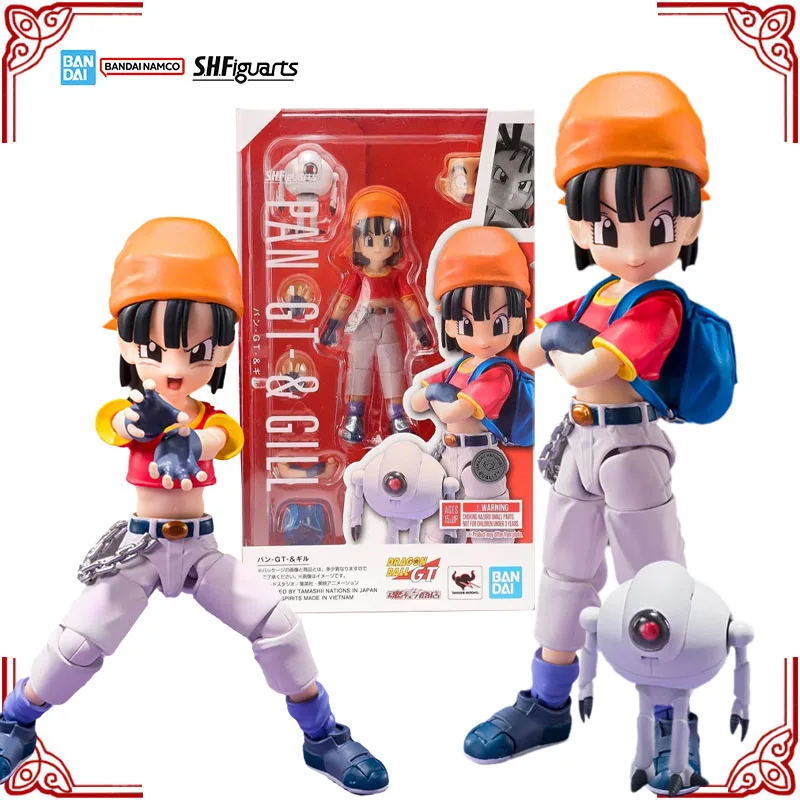 

In Stock Genuine Bandai Dragon Ball GT Model Kit SHF Pan-GT-& Gill Anime Action Figure Collection Finished Model Boys Toys Gifts