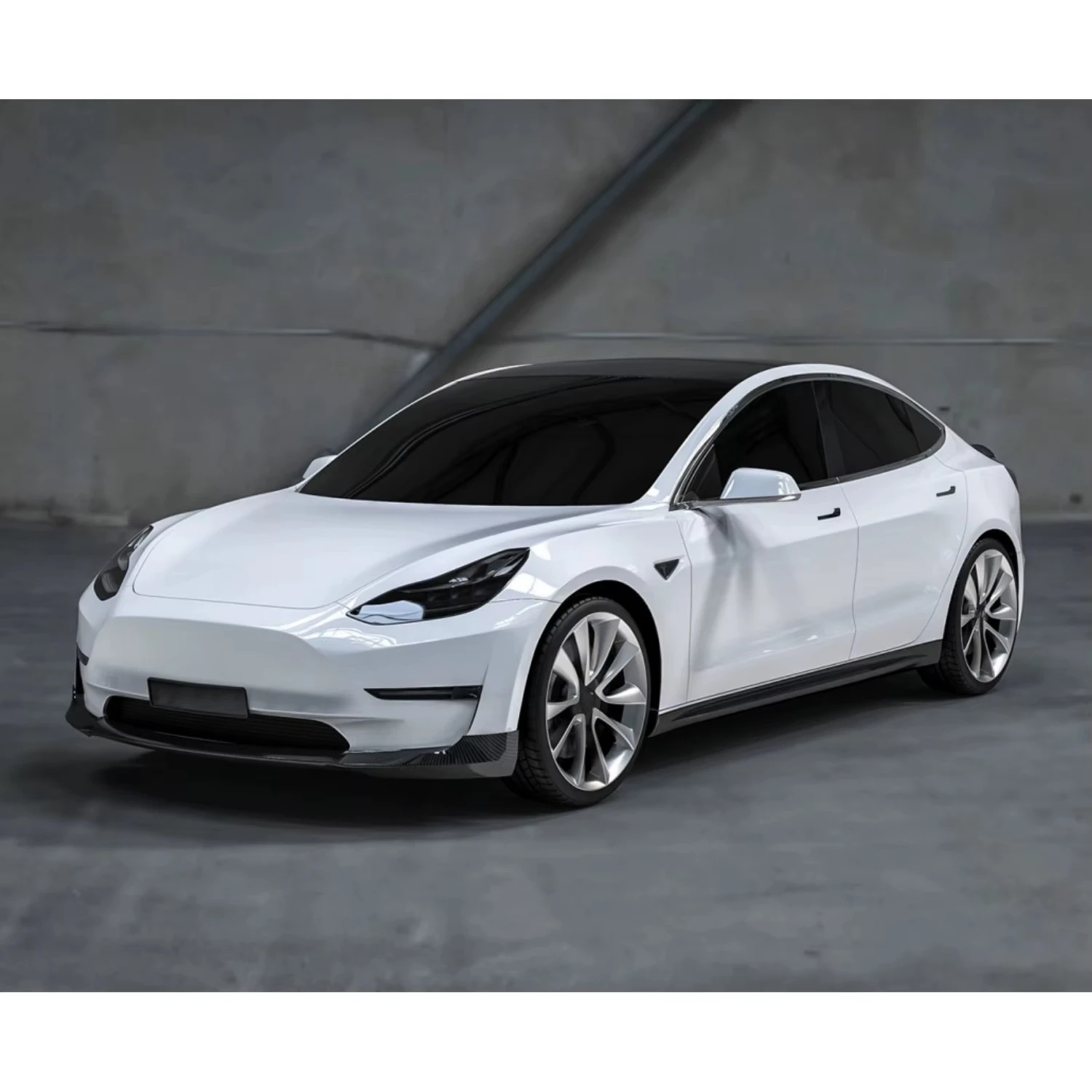 Car Outdoor Dry Carbon Material Side Skirt Suitable for Tesla Model 3 Carbon Fiber Extended Side Skirt