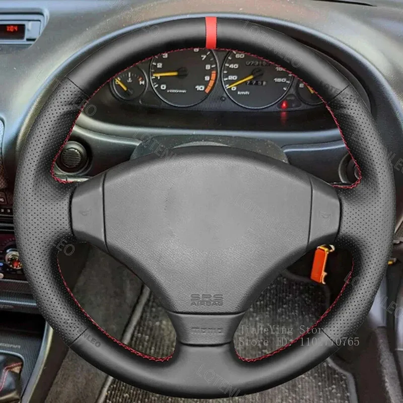 Hand-stitched Anti-slip Artificial Leather Steering Wheel Cover for Honda Integra Type R DC2 Civic TypeR Interior Accessories