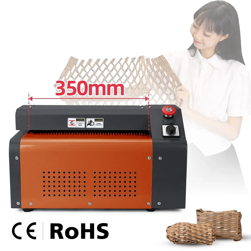 

350mm Cardboard Chipping Shredders Machine Recyclable Waste Carton Box Cutting for Desktop Environmentally Paper Perforator