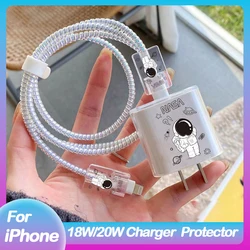 Phone Accessories For iphone Apple 11 12 13promax 14 Plus 20W Charger Adapter Protector Case Shell Cable Winder Protection Cover