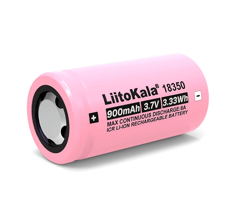 Liitokala nowy ICR 18350 900mAh moc akumulator litowy wielokrotnego ładowania 3.7V 8A moc na narzędzia elektryczne latarka