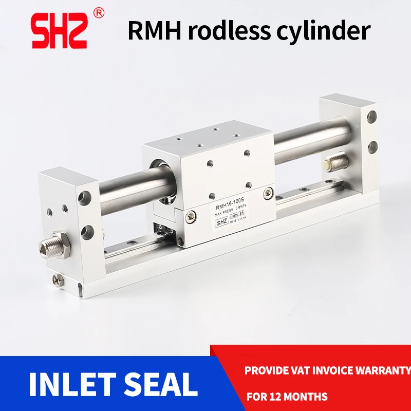 

Magnetic coupling type rod-less cylinder with guide rail RMH10/16-50/100/150/200/250/300