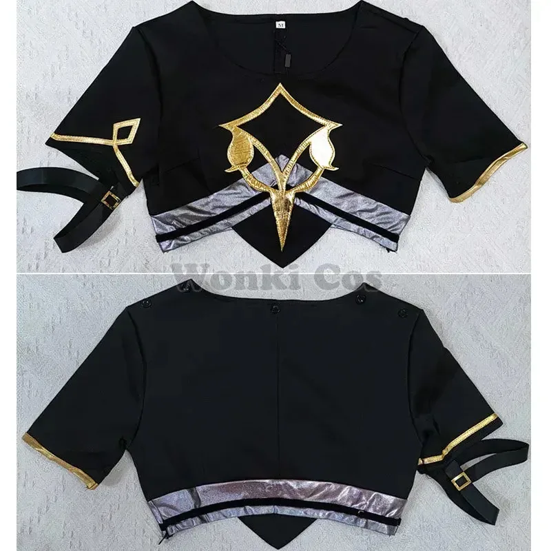 

qq34Game Aether Costume Wig Traveler Cosplay Halloween Party Costumes Full Set Men Outfits