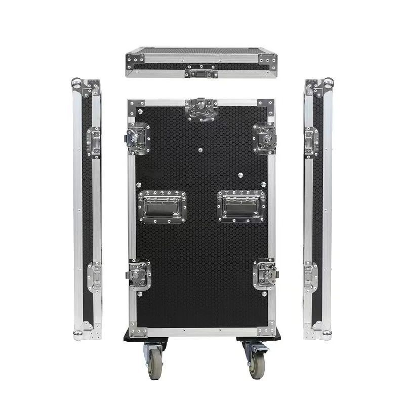 Caja de vuelo de aluminio 4U 6U 8U 10U 12U 14U 16U 20U Caja protectora impermeable Color personalizado OEM