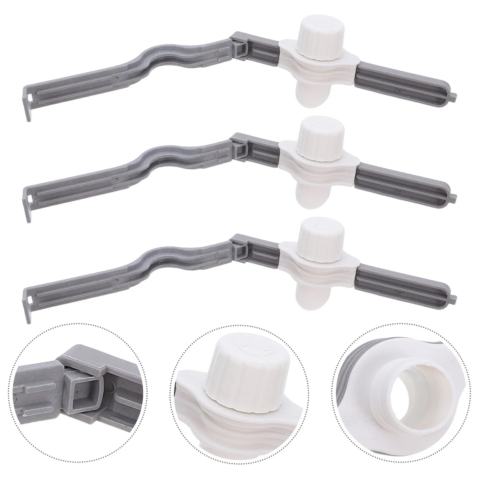 

3Pcs Food Storage Clamps Strong PP Seal Clip Large Diameter Pour Spout Food Freshness Bag Sealer Sealing Clamp with Spout