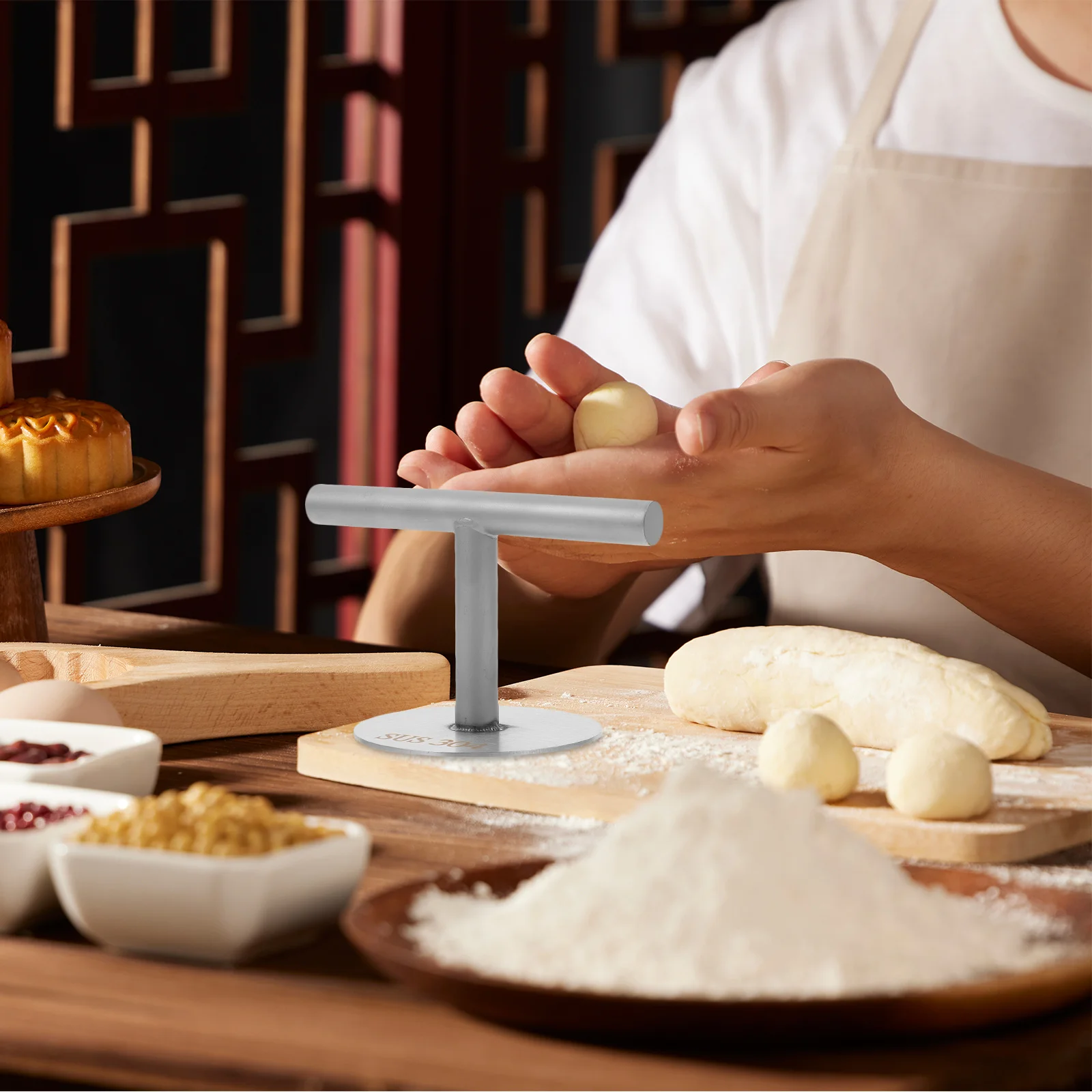 

Stainless Steel Burger Press Durable Patty Making Mold Kitchen Tool Easy Clean Home Meat Presser Practical Cooking Gadget