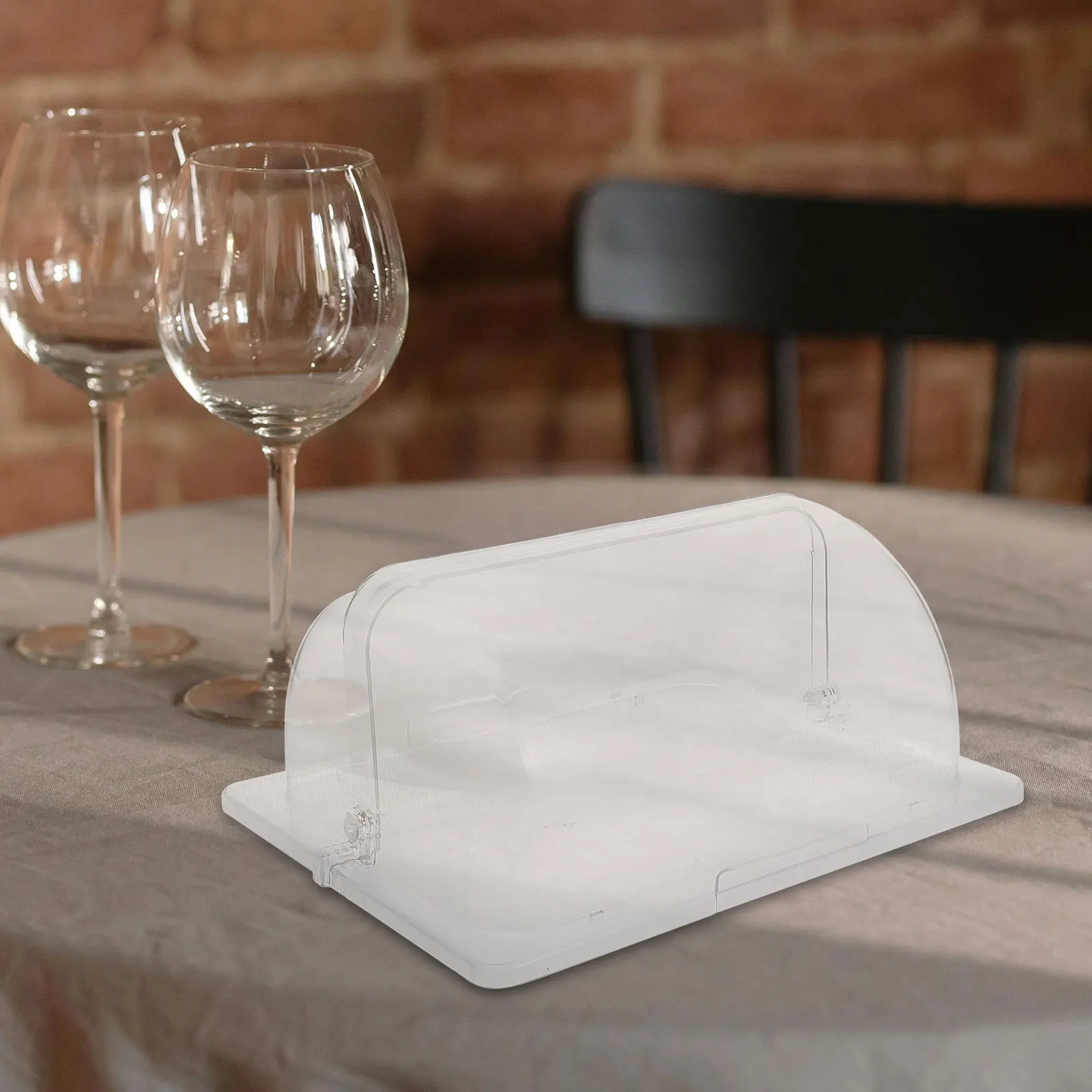 

1 Unit Transparent Food Cover Reusable Cake Dome Lid for Dish Plate Protection Smooth Hard Wear Resistant Kitchen Accessory