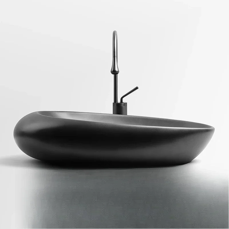 

Metal gun gray table basin ceramic washbasin
