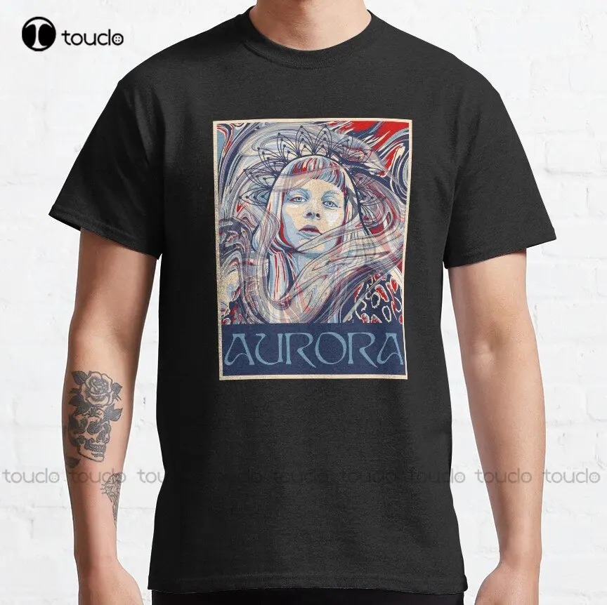 

Классическая футболка Aurora - The боги We Can Touch Custom Aldult Teen унисекс цифровая печать футболки под заказ Gift Xs-5Xl футболка