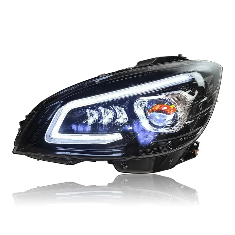 

Plug And Play 2008-2011 W204 C-Class Car Xenon Headlight White LEDs 12V Plastic GT Style Front Lamp