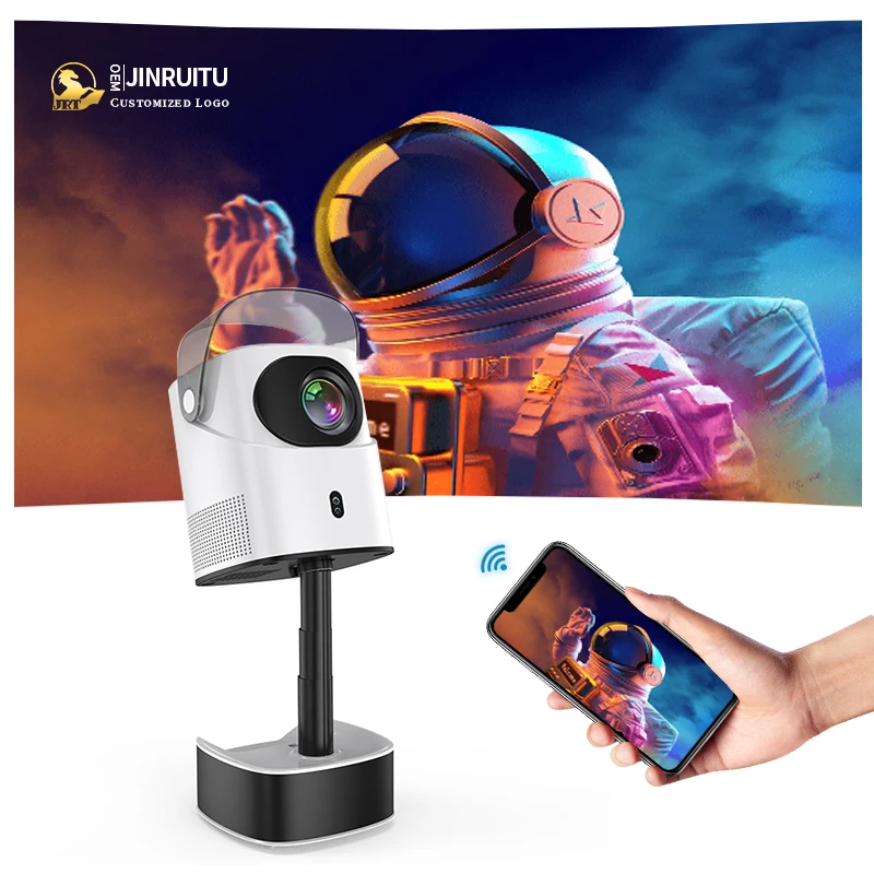 

Hot New Portable Portable Video Projector With Telescopic Support LCD Smart 1080p Android Home Theater Led Smart Projector