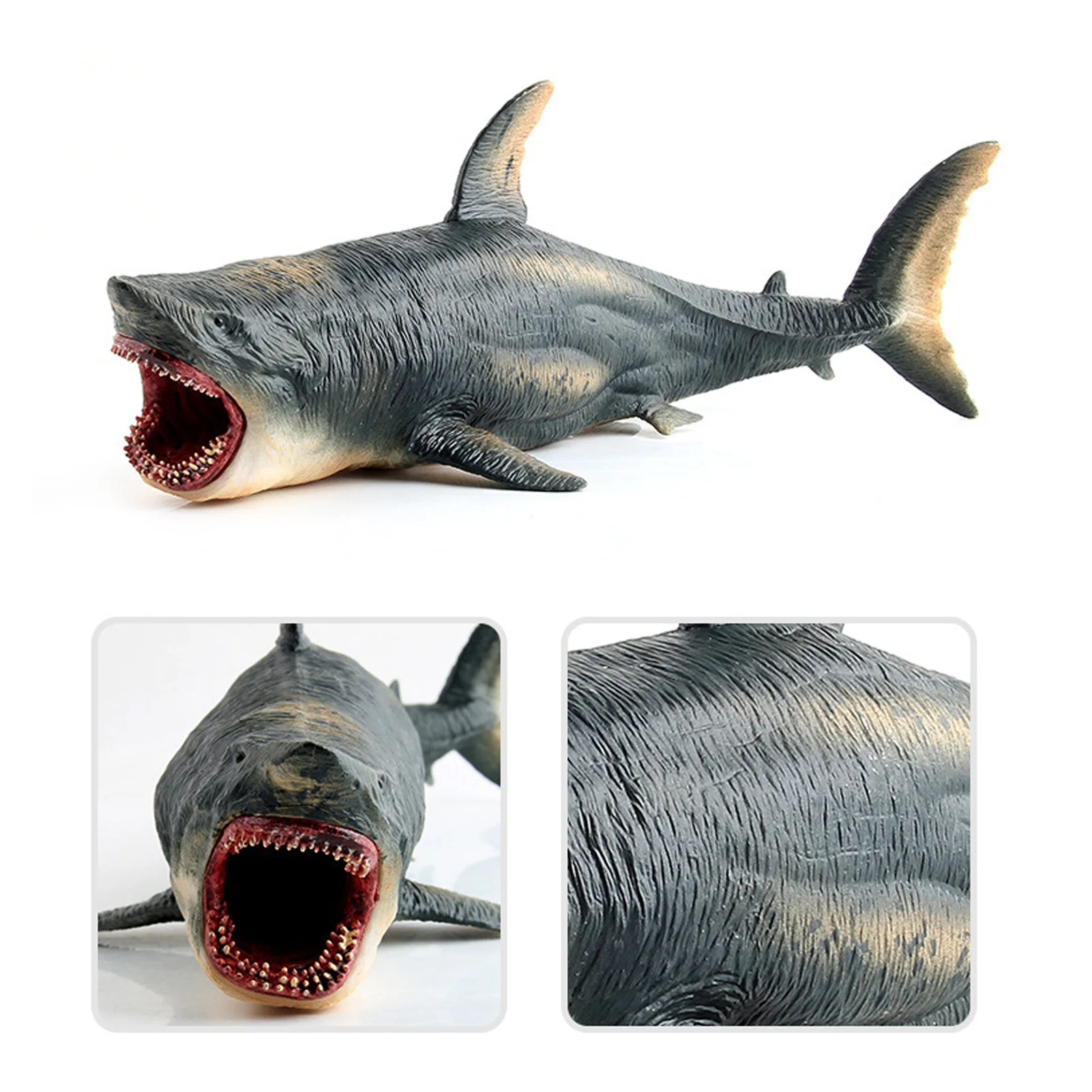 ZK40 Simulation Shark Model Lifelike Vivid Educational Fish Model Toy Marine Animal Toy for Kids Children