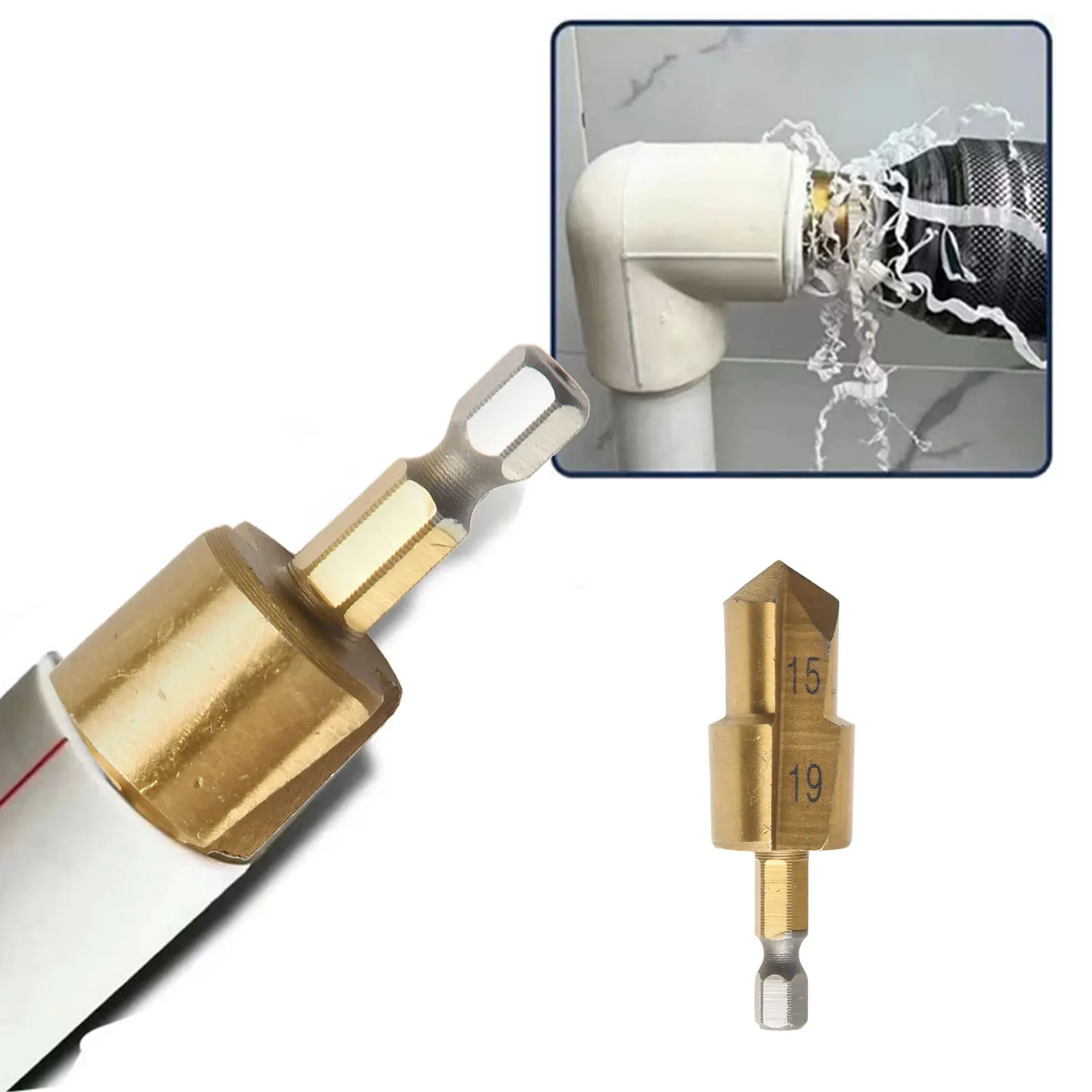 

6.35mm Drill Bit Hexagonal Shank Drill Bit Plumber Work Model 20 25 32 Stable Clamping Widely Compatible 61x6.35x22mm