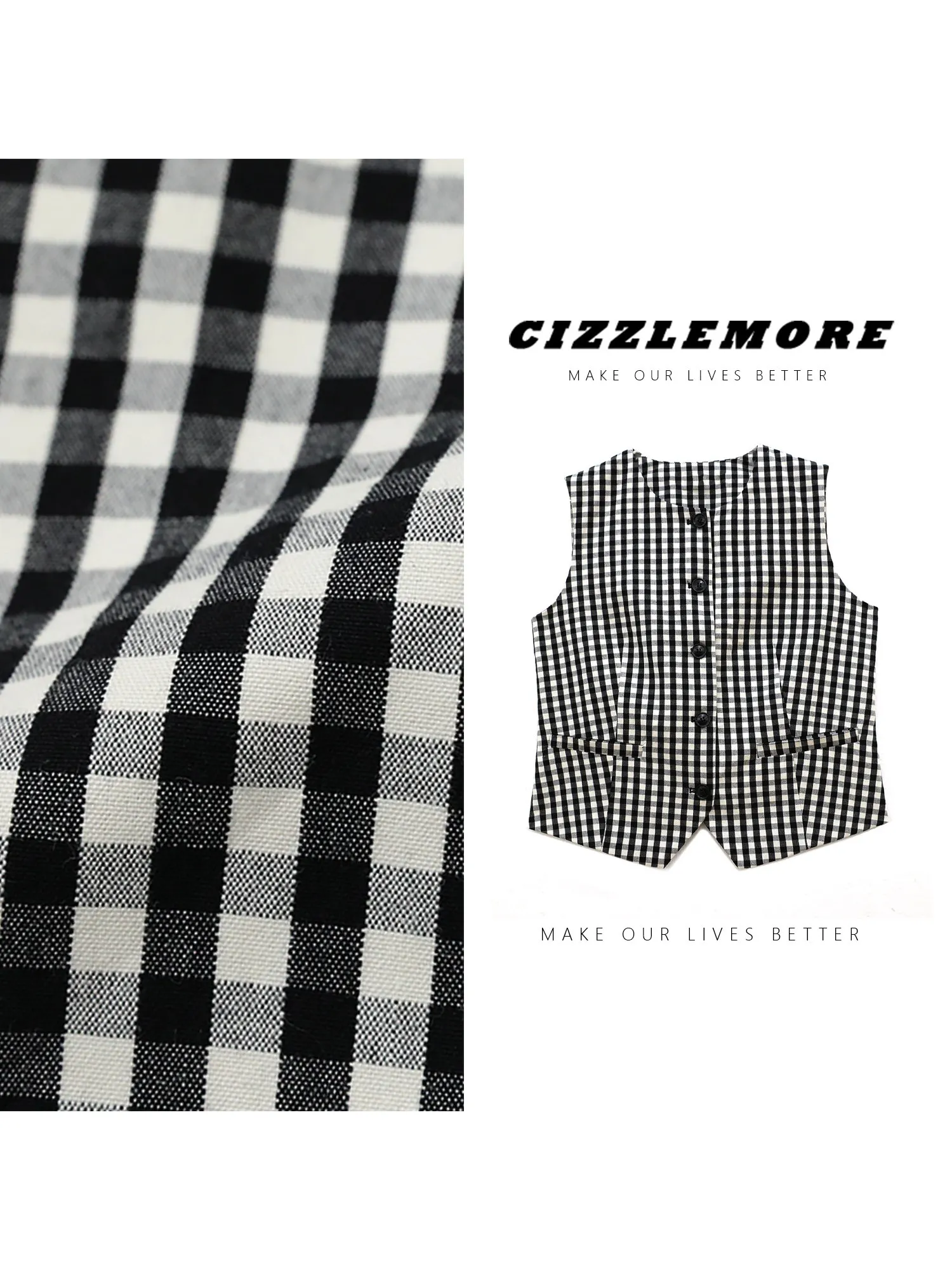 

Женский хлопковый жилет Cizzlemore Initial Color Simple без рукавов, с эффектом утяжки талии, в стиле кардигана