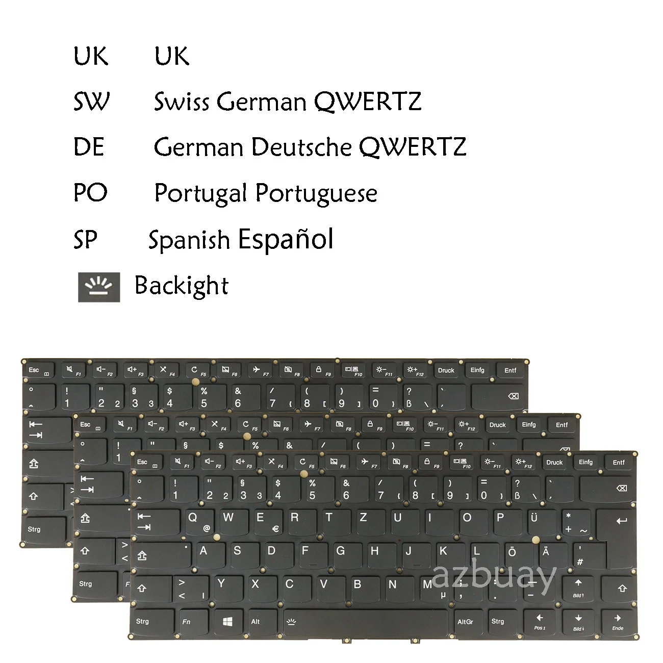 

UK Spanish Swiss CH German QWERTZ Portuguese Keyboard For Lenovo Ideapad Yoga 5 pro, 910-13ikb / glass, PM4VB LCM16A1 Backlit