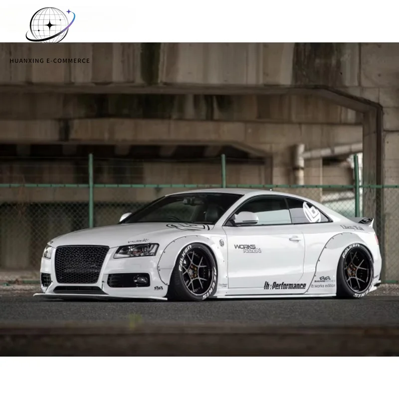 Suitable for the 2008-2010 Audi A5 Modified LB Body Wide Body Kit, Front Lip Skirt Edge, Rear Lip Wide Body Wheel Arch
