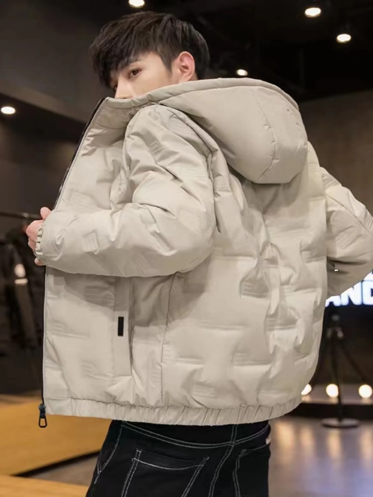 

Мужская молодежная утепленная хлопковая куртка с капюшоном для зимы, теплая, морозостойкая, Cleanfit Sle Brand Other Warmth Youth Trend