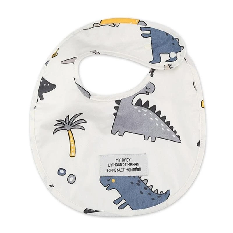 

J15U Baby Bibs Print Drooling Bibs for Infant 0-24M Teething Bib Thick Layer Breathable Burp Cloth Ins-Style Feeding Bib