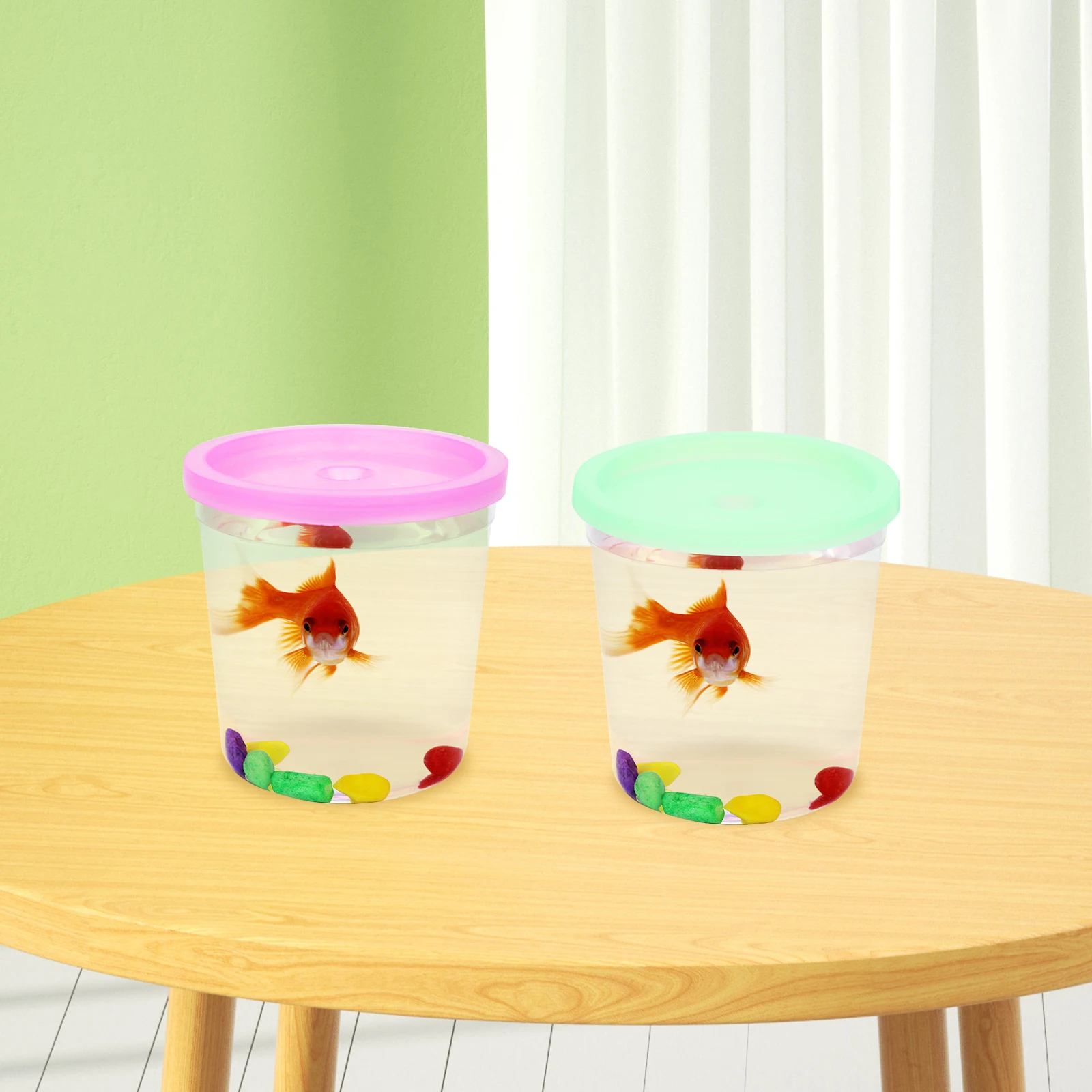 

12pcs Transparent Flower Arrangement Dyeing Jellyfish Betta Fish Farming Cup Durable Plastic Gift Idea For Family Friends Water