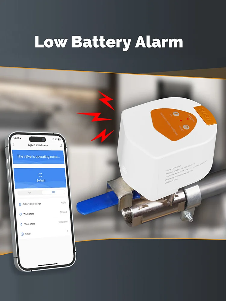 For ZigBee Smart Battery Water Gas Valve Controller Automatic Gas Water Heater Valve Controller Automatic Remote Control