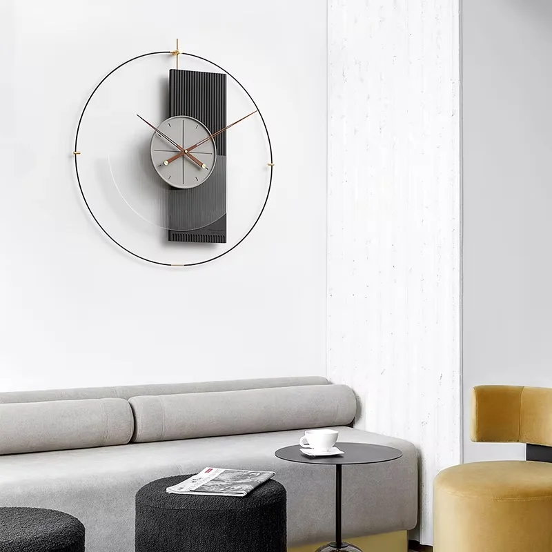 Aesthetic Design Wall Clocks Nordic Korean Simple Restaurant Modern Clock Wall Round Korean Vintage Reloj De Pared Home Decor