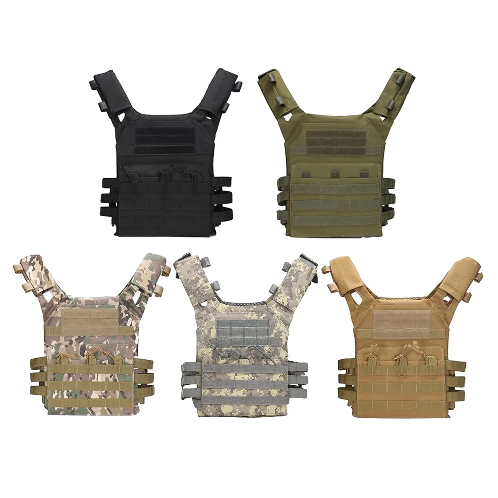 Breathable Tactical Vest Gaming Women Men Chest Rig Webbing Plate Wargame  hunting armor weight plates