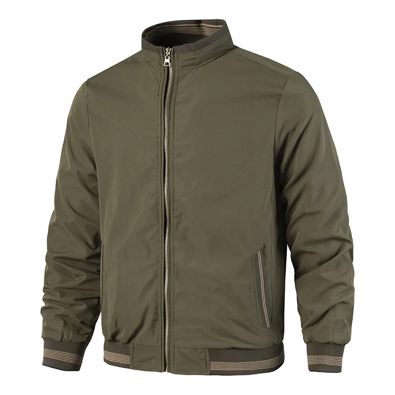 

Men's Jacket Plus Size Jacket Men's Spring and Autumn New Style Men's Double-sided Stand Up Collar Casual Jacket Youth Trend