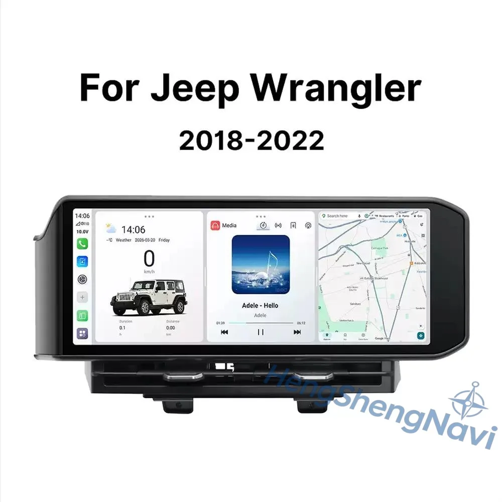 

Navigation Radio For Jeep Wrangler (JL) 2018-2023 Android Auto Carplay 15" Car Multimedia Player Tape Recorder DSP Stereo