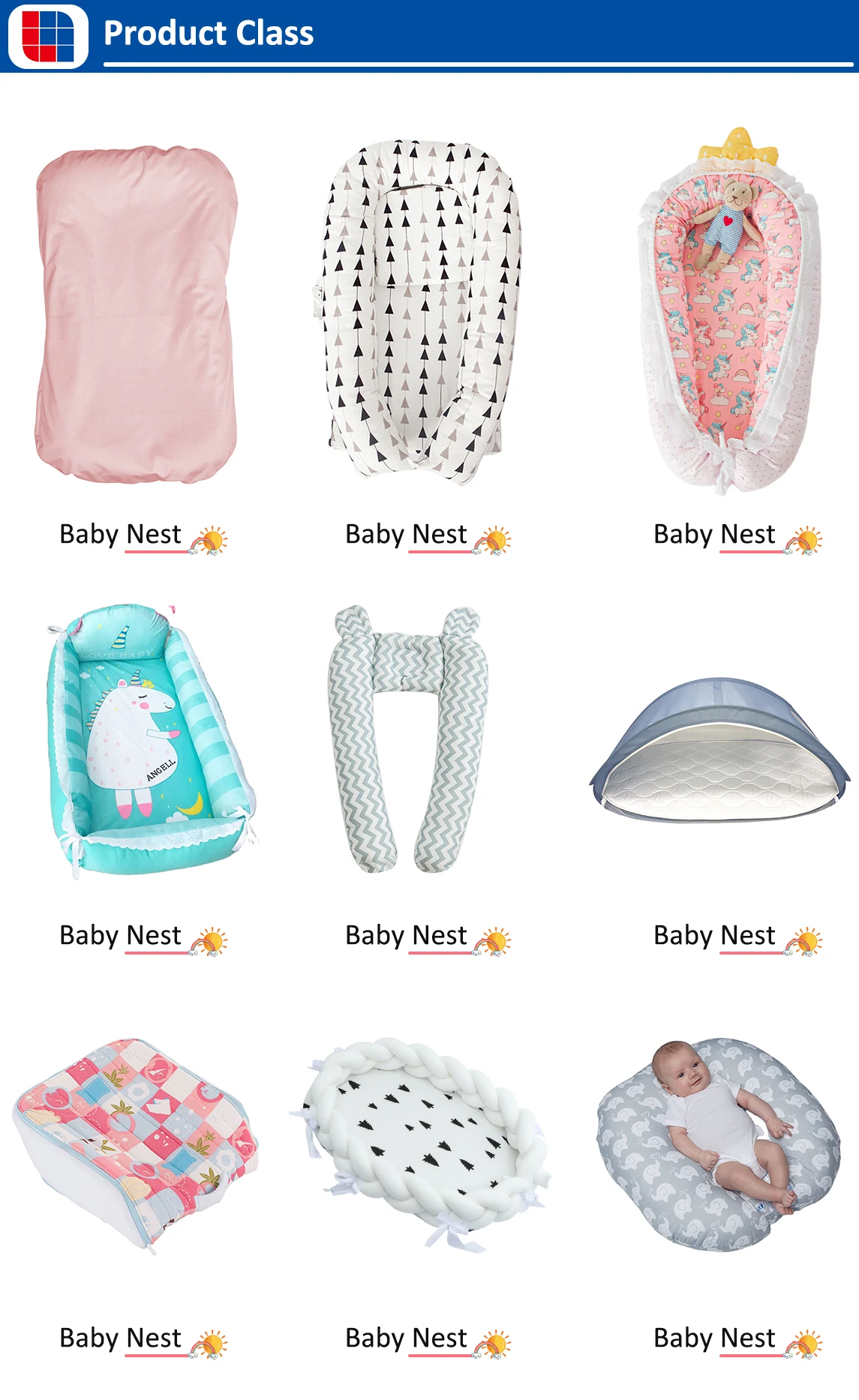 Baby Nest Bed In Bed Infant Crib Portable Cribs Stars Printed  Sleeper Newborn baby lounger bed nest