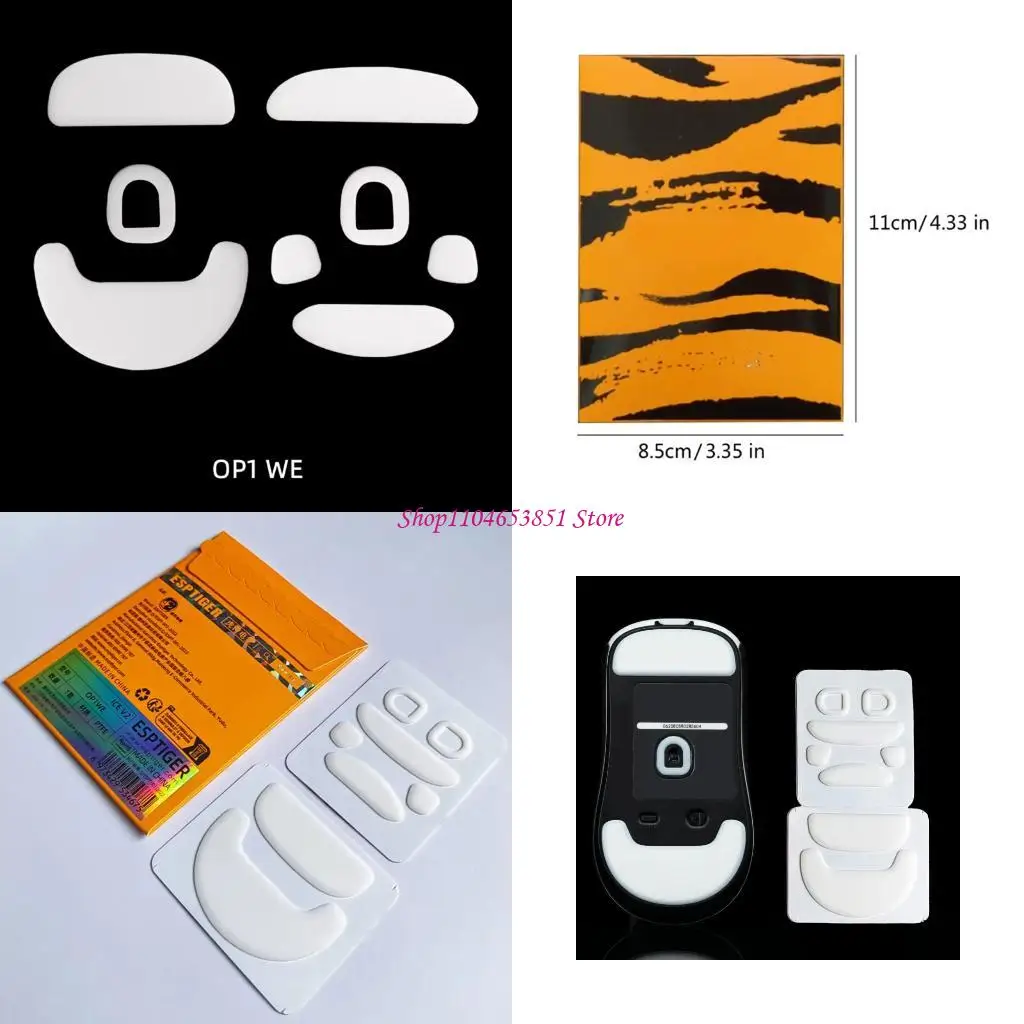 Smooth Gliding PTFE Gaming Mouse Skates 0.8mm Thickness Upgraded Enhances Mouse Gliding For ENDGAME GEAR OP1WE 
