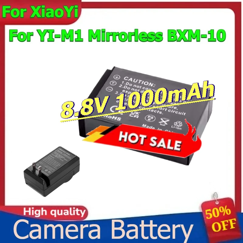 

Digital Battery For XiaoYi YI-M1 Mirrorless BXM10 BXM-10 Camera Battery 8.8V 1000mAh
