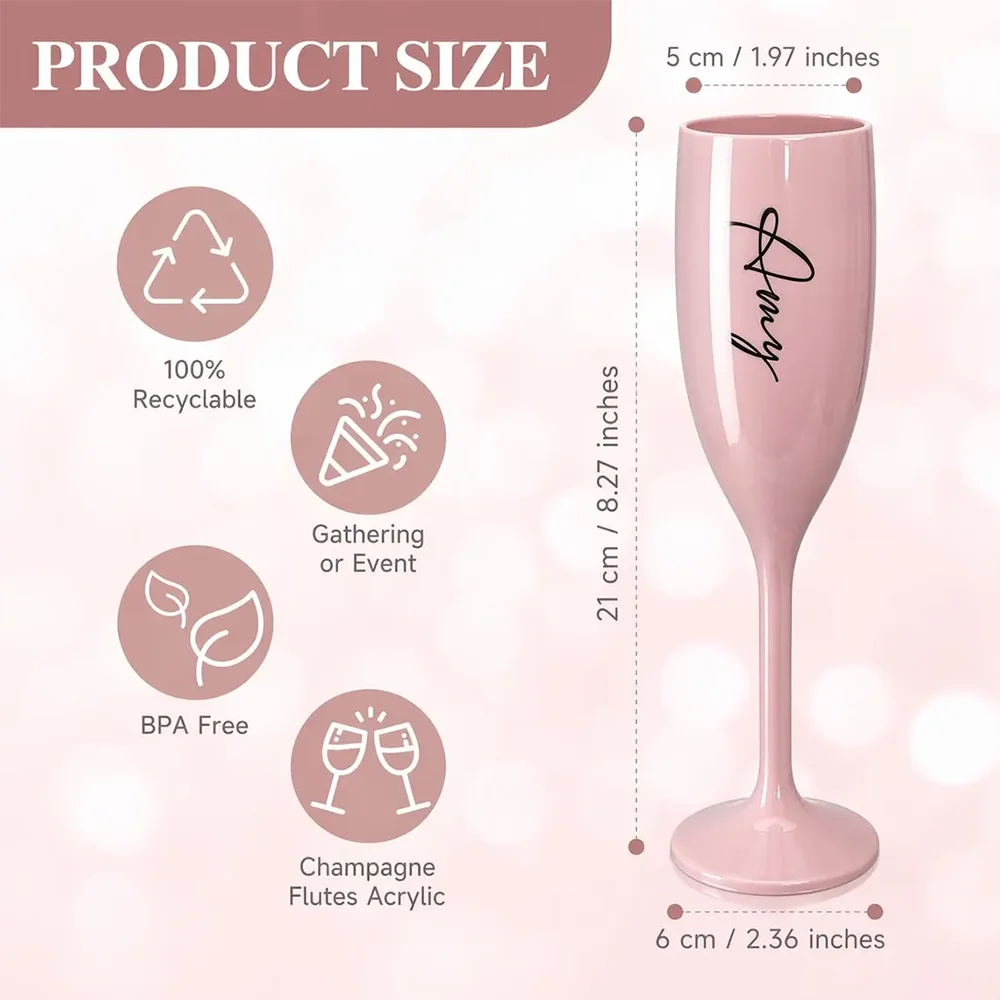 Wife of The Party Plastic Champagne Flute Bachelorette Party Supplies Bridal Party Gift Bride To Be Bridesmaid Gift Wedding Day