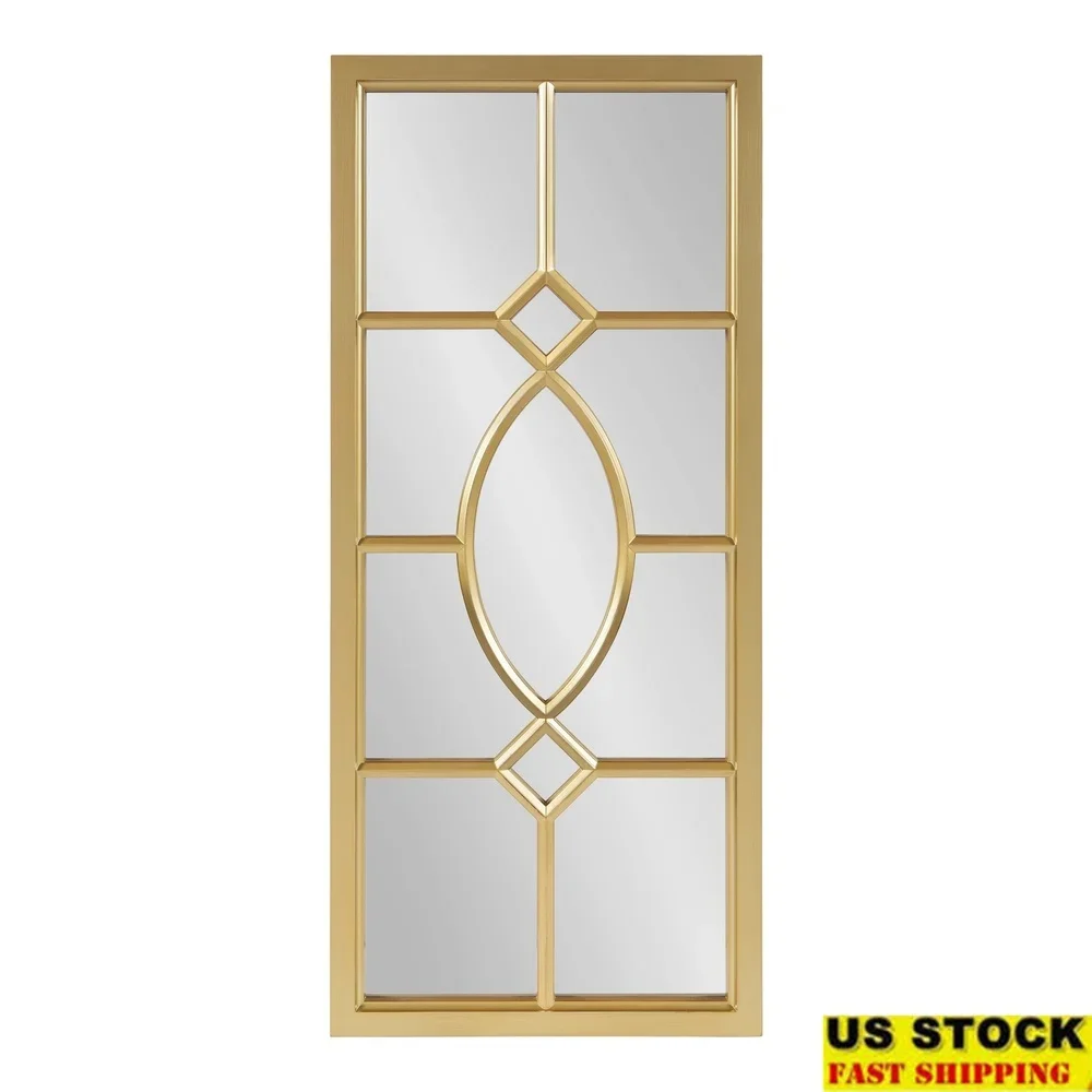 

Classic Window Wall Accent Mirror Lightweight Trellis Design Vertical Horizontal Easy Mounting Decorative Home Décor