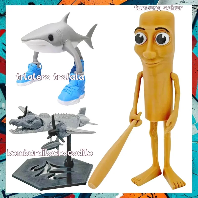 

New Tung Tung Sahur Italian Brainrot Wooden Stick Creative Toys Desktop Decoration Collectible Decoration Funny Doll Gifts Toys