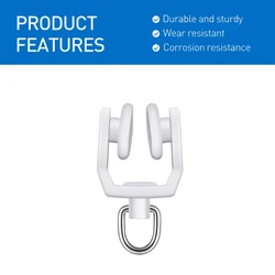 10/20pcs Plastic Flexible Curtain wheel Rollers rail Straight Curved track hanging Hook ring Slider home Hardware accessories