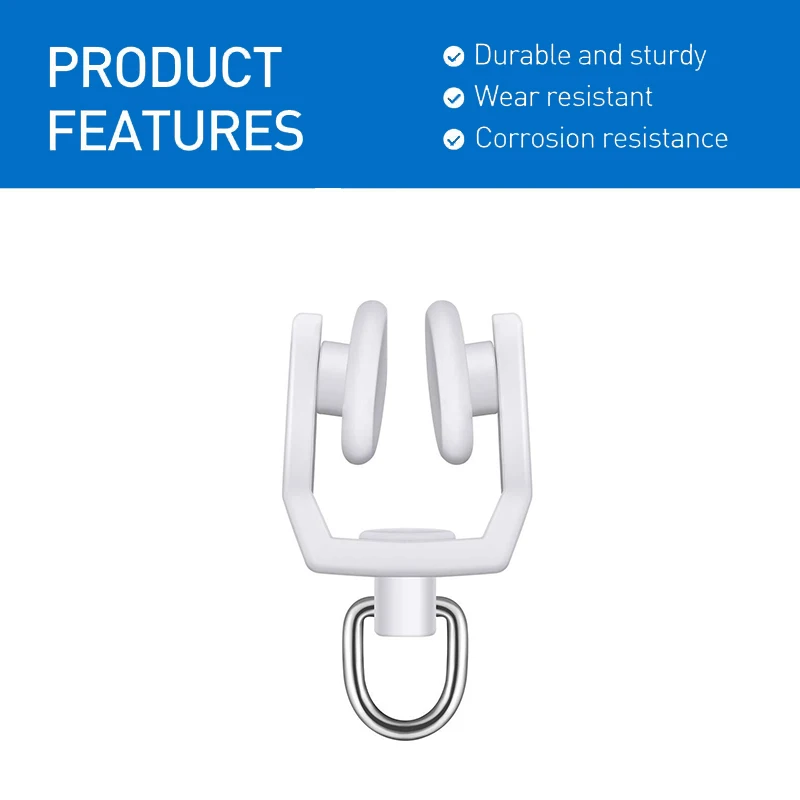 10/20pcs Plastic Flexible Curtain Wheel Rollers Rail Straight Curved Track Hanging Hook Ring Slider Home Hardware Accessories