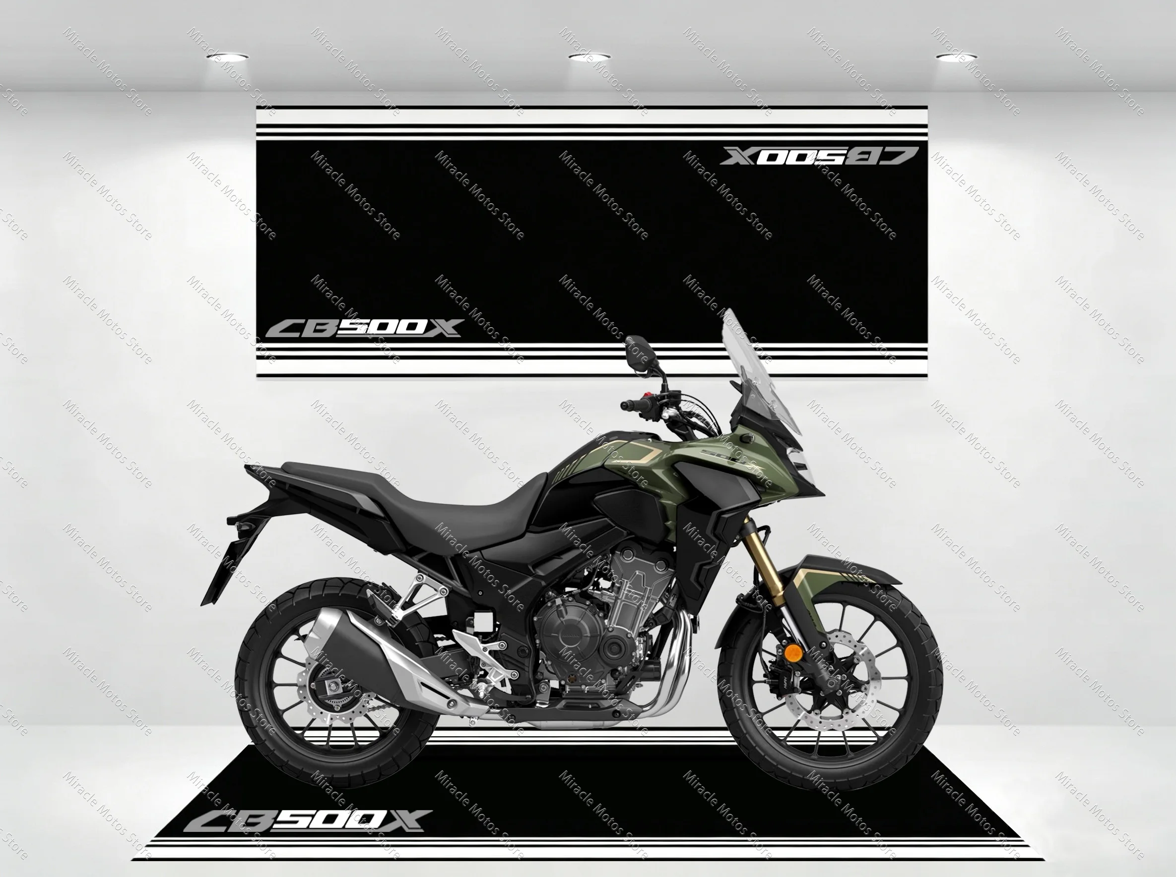 Tapis de stationnement pour motos CB500X Adventure Rally – Tapis de course décoratif antidérapant et résistant, tapis de garage résistant aux taches
