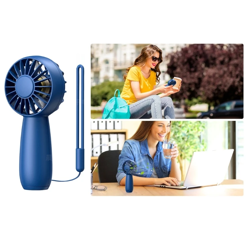 2 шт., перезаряжаемый мини-вентилятор с 3 скоростями
