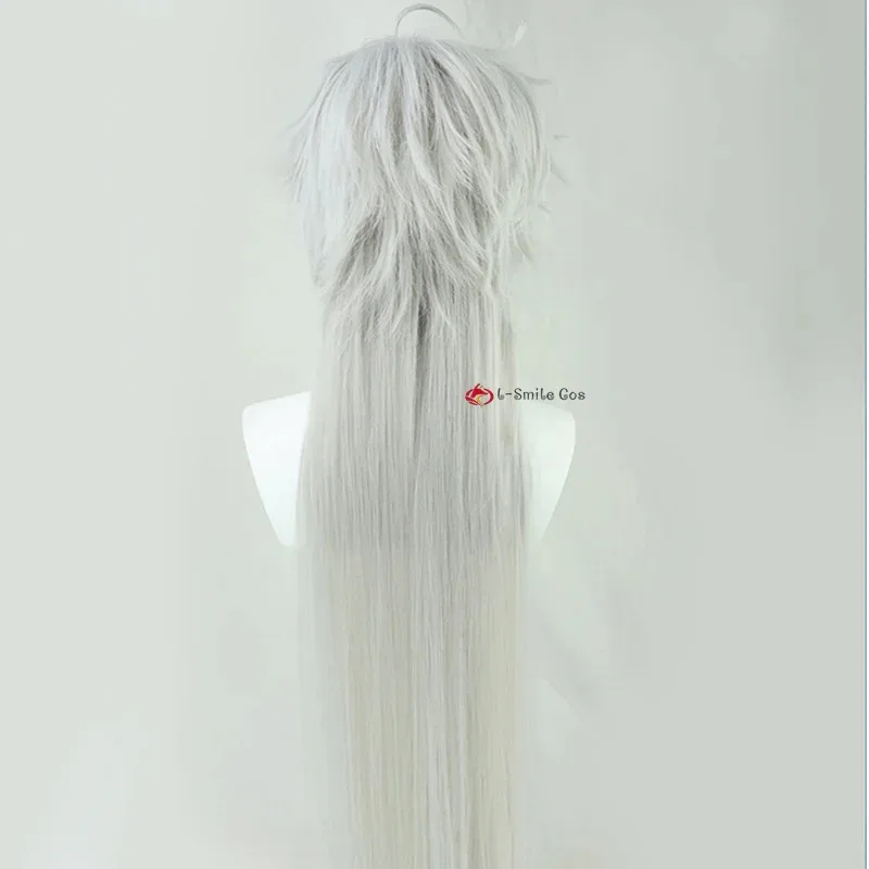 

DY20Virtual Youtuber Kuzuha Two Style Silver Gray Cosplay Wigs Heat Resistant Synthetic Hair Halloween Party Anime Wig + Wig Cap