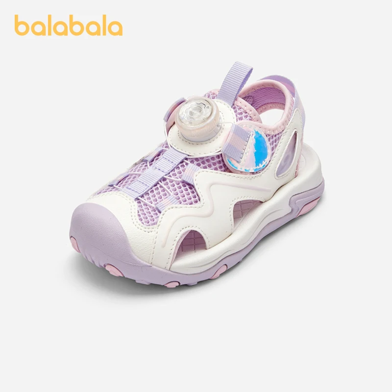 

Balabala Shoes Boys Girls Anti-slip Sports Sandals Quick-drying Shoes 2024 Summer New Collection with Rotating Buckle