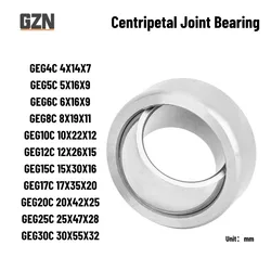 1/4/10PCS GEG4C GEG5C GEG6C GEG8C GEG10C GEG12C GEG15C GEG17C GEG25C Self-lubricating Radial Joint Bearings