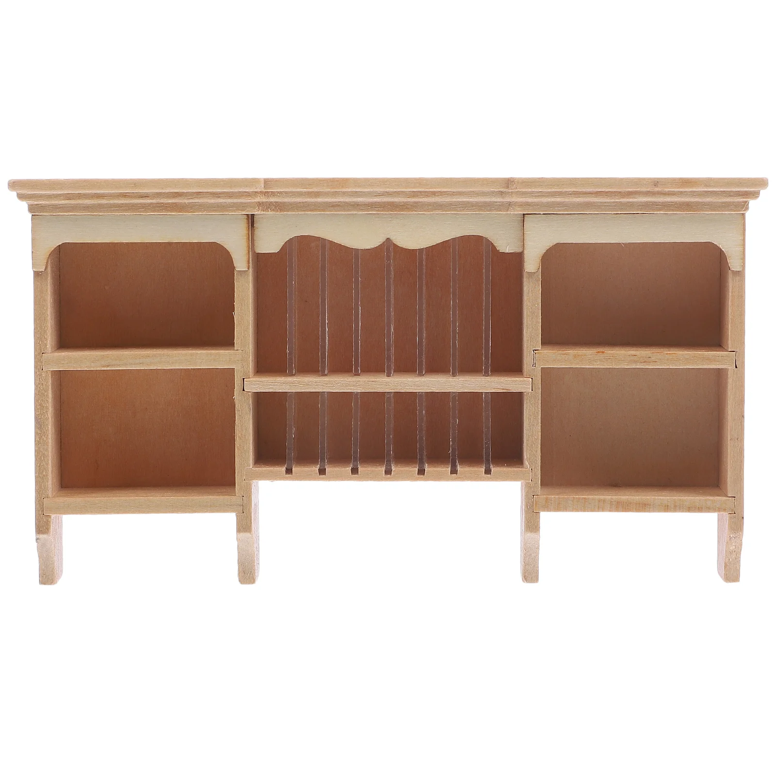 Huisrek Meubelmodel Decoratieve kleine kast Muur Miniatuur Keuken Wit Houten Accessoire