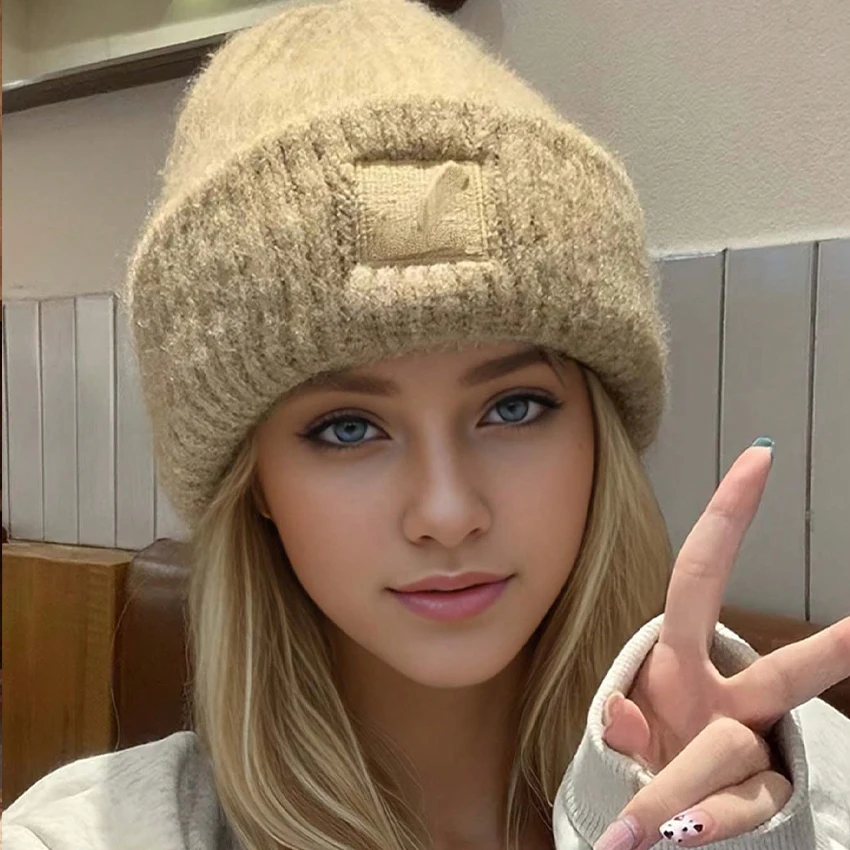 1 Piece Women's Chunky Knitted Hat - Hand Washable, Lightweight, Double Closure, Tassel Hat for New Year Occasions, Fashionable Wi