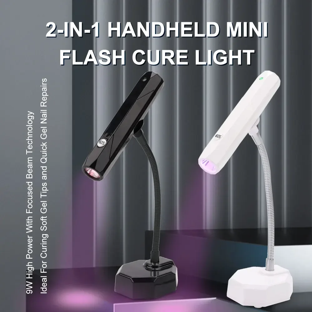 Portátil portátil de luz UV para unhas, lâmpada LED prego, USB secador de unhas, cura rápida, recarregável, Desktop, Manicure Art, 2 em 1