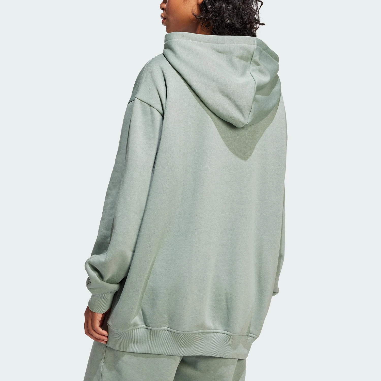 Adidas genuine Three Leaves Women's Knit Fleece Hooded Sweatshirt JJ3474