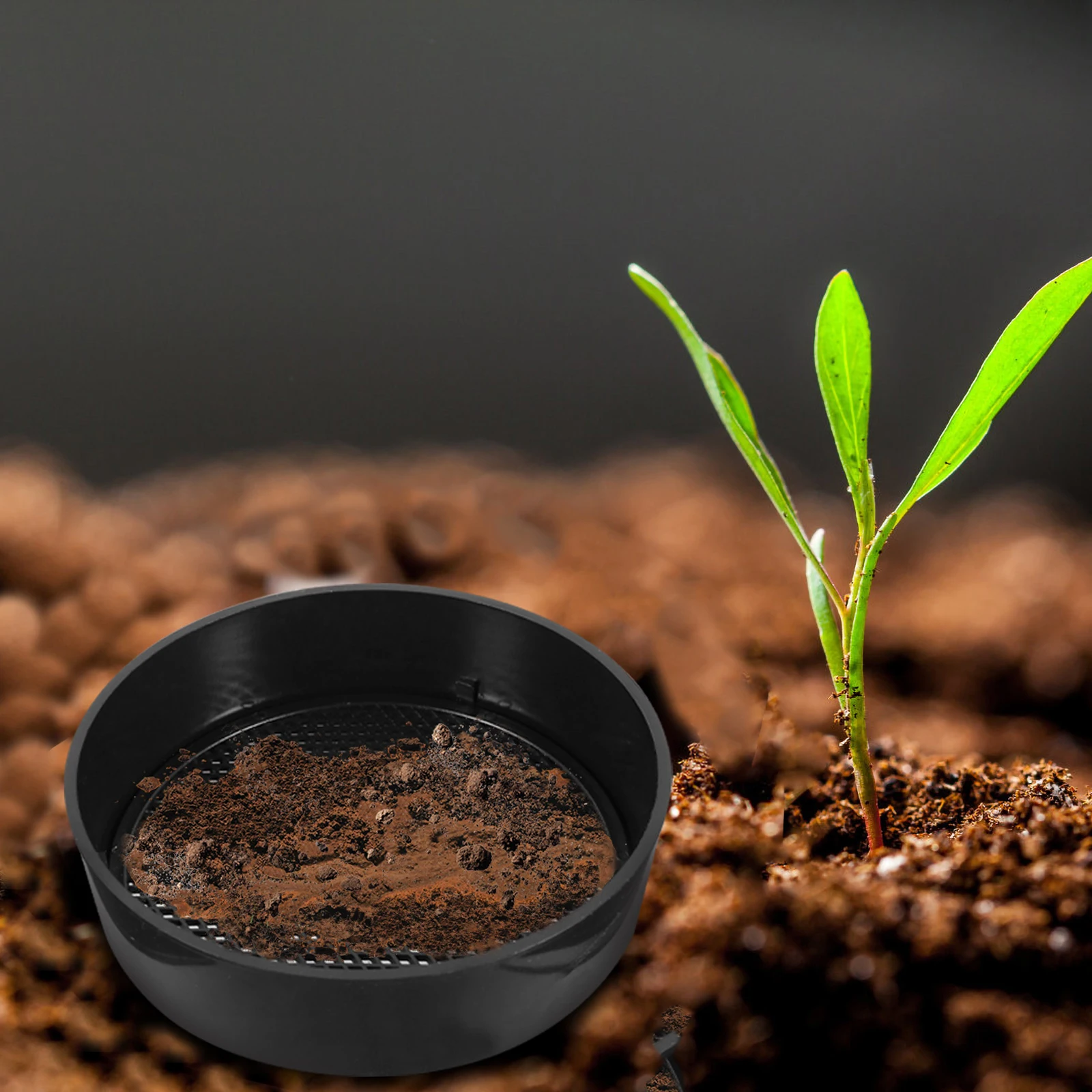 

5Sets Soil Sieve Set 3 Sizes Coarse Medium Fine Screens Gardening Sifting Pan Compost Tool Durable Plastic Lightweight Easy